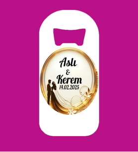 Kişiye Özel Magnet Açacak Nikah Nişan Düğün Hatırası
