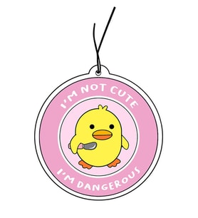 Psikopat Civciv I'm Not Cute Tasarımlı PREMIUM Dekoratif Oto Kokusu ve Aksesuarı (Vanilya Esanslı)