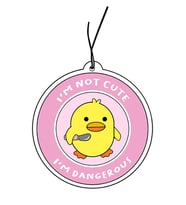 Psikopat Civciv I'm Not Cute Tasarımlı PREMIUM Dekoratif Oto Kokusu ve Aksesuarı (Vanilya Esanslı)