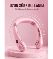 Northcity Pembe Boyun Fanı: Sessiz Çalışan USB Şarjlı Taşınabilir Kişisel Serinletici ve Pratik Soğutma