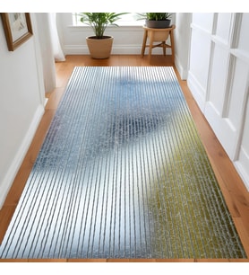 Eliana Home Dijital Baskı Yıkanabilir Kaymaz Taban Salon Halısı Ve Yolluk LN050-FNL323 (Mavi)