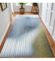 Eliana Home Dijital Baskı Yıkanabilir Kaymaz Taban Salon Halısı Ve Yolluk LN050-FNL323 (Mavi)