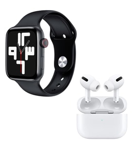 HW22 Plus Siyah Akıllı Saat Airpods Pro Anc Özellikli Bluetooth Kulaklık