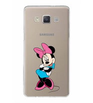Samsung Galaxy A5 (2015)  Kapak Minnie Mouse Tasarımlı Şeffaf Silikon Kılıf