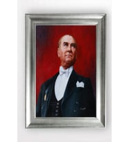 Gümüş Çerçeveli Atatürk Tablo cv696