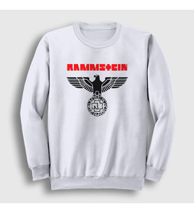 Presmono Unisex Beyaz Eagle Rammstein Sweatshirt 105212tt (Beyaz)