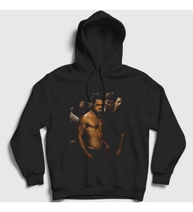 Presmono Unisex Siyah Tyler Durden Film Dövüş Kulübü Fight Club Kapüşonlu Sweatshirt 244891tt