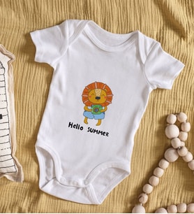 BK Kids Hello Summer Tasarımlı Bebek Body Zıbın - Model 1
