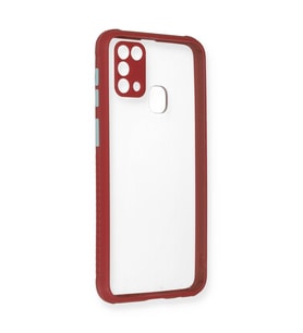 Samsung Galaxy M31 Kılıf Miami Şeffaf Silikon - Fuşya