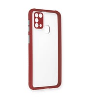 Samsung Galaxy M31 Kılıf Miami Şeffaf Silikon - Fuşya