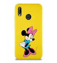 Huawei P20 Lite Soft Premier Kapak Minnie Mouse-F Tasarımlı Silikon Kılıf - Sarı (Şeffaf)