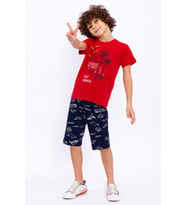 Roly Poly 2709 California Kırmızı Erkek Çocuk Bermuda Takım