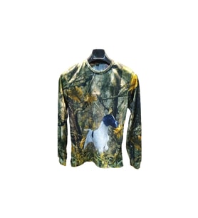 Kara Kafa Pointer Orman Desenli Uzun Kollu Sweatshirt