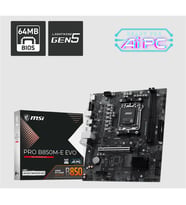 PRO B850M-E EVO DDR5 8200MHZ 1XVGA 1XHDMI 1XM.2 USB MATX AM5 ( AM5 9000/8000/7000 SERİLERİ İLE UYUMLU)