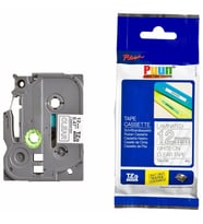 PUUN®Brother P-Touch TZE-135 12MM x 8m Şeffaf Üzerine Beyaz Muadil Laminasyon Etiket Şeridi (Çok Renkli)