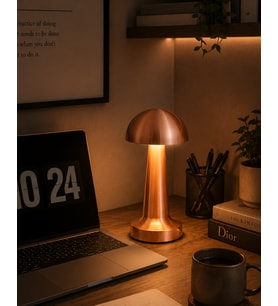Modern Bronz Mantar Masa Lambası LED Dokunmatik Dekoratif Aydınlatma