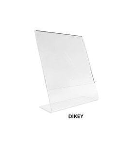 L Pleksi Etiketlik Dikey - A/6 (15*10,5 cm) (Pakette 10 Adet)