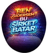 Ben Gidersem Bu Şirket Batar Esprili Bilek Destekli Mouse Pad