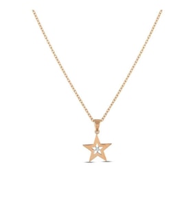 0.01 Karat Pırlanta Yıldız Trend Kolye