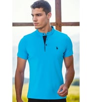 T8560 DEWBERRY T-SHIRT-TURKUAZ -1