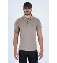 T-SHIRT TACTICAL K.KOL PİKE - 802 (Bej)
