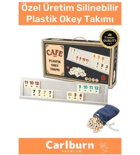 Premium Antibakteriyel Kir Tutmayan Çizilmeye Dayanıklı Silinebilir Plastik Kahveci Kafe Okey Takımı