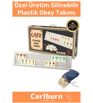 Premium Antibakteriyel Kir Tutmayan Çizilmeye Dayanıklı Silinebilir Plastik Kahveci Kafe Okey Takımı