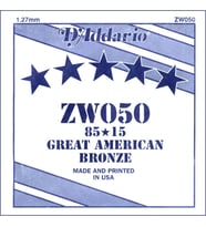 D'addario Zw050 Akustik Tek Tel E-(Mi) 50