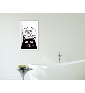 BK Home Banyo Dekoratif Ahşap Beyaz Çerçeveli Tablo-29