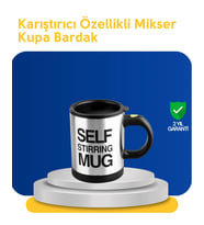 Pratik ve Dayanıklı Termos Kupa Tek Tuşla Otomatik Karıştırma