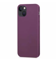 Vendas iPhone 13 Lansman Serisi içi Kadife ipeksi Dokulu Kılıf (Mürdüm)