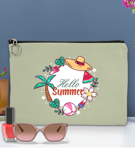 BK Gİft Yaz Temalı-4 Astarlı Portföy Çanta 30x21cm(12 Renk Seçeneği), Baskılı El Çantası, Organizer Çanta (Mint Yeşili)
