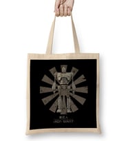 Iron Giant Retro Japanese Bez Çanta Uzun Saplı