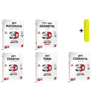 3D Yayınları AYT Eşit Ağıtlık Matematik Geometri Edebiyat Tarih Coğrafya Defter Seti 5 Kitap
