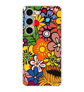 PrintiFy Samsung Galaxy S24 ile Uyumlu 1mm Slim Fit Retro Colors 2 Baskılı Şeffaf  Kılıf