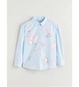 LCW Kids Mavi My Melody Baskılı Kız Çocuk Gömlek
