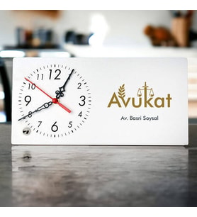 Avukatlara Özel Mesleki Şık Masa Saati