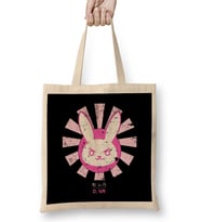 Overwatch D VA Bunny Logo Retro Japanese Bez Çanta Uzun Saplı