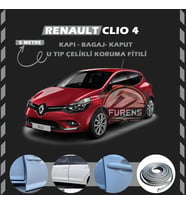 Renault Clio 4 Oto Araç Kapı Koruma Fitili 5metre Parlak Gri Renk