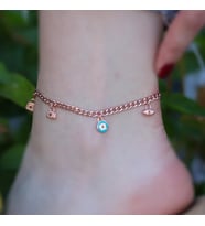 Rose Gold Kaplama Gümüş Dilek Halhalı