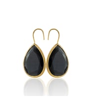 Kadir Jewellery 22 Ayar Altın Kaplama Damla Taşlı Küpe -El İşçiliği Ve Hipoalerjenik Küpe