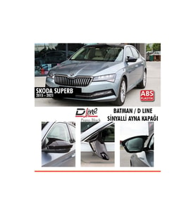 Skoda Superb 2015-2021 Parlak Siyah Boyalı Batman Ayna Kapağı