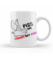 Pigs Are Friends Not Food Animal Rights PIGS ARE FRIENDS NOT FOOD Animal Rights Vegan Gift Sticker Kupa Bardak Porselen