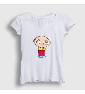 Presmono Kadın Beyaz Stewie Griffin Family Guy T-Shirt 301088tt
