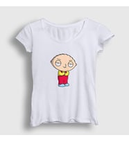 Presmono Kadın Beyaz Stewie Griffin Family Guy T-Shirt 301088tt