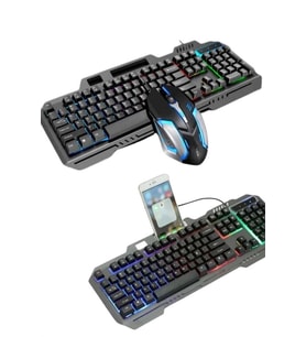 Rgb Işıklı Klavye Q Klavye Mouse Hediyeli