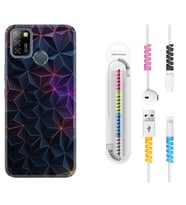 INFINIX Smart 4 5 6 Zero 8 S5 Pro Kılıf Kablo Koruma Spiral Silikon Renkli Prizmalar 1783