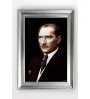Gümüş Çerçeveli Atatürk Tablo a498