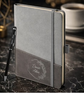 BK Gift Kişiye Özel Gri Termo Deri Defter ve Touchpen Kalem Seti -9,  Kurumsal ve Özel Hediye, Yeni İş Hediyesi