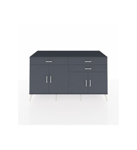 Kronos Konsol 2 Raflı 3 Çekmeceli 4 Kapaklı 176x59x99 Antrasit-Antrasit